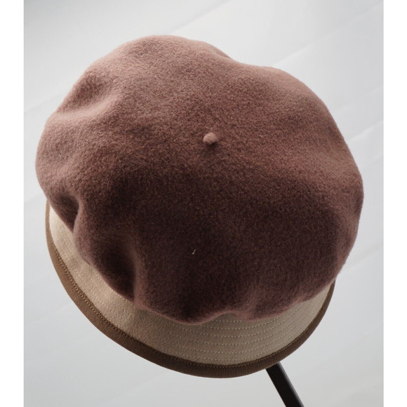 Vintage Chapeaux Motsch Pour Hermes’ Bicolor Wool Blend Hat Size 56 main image 4